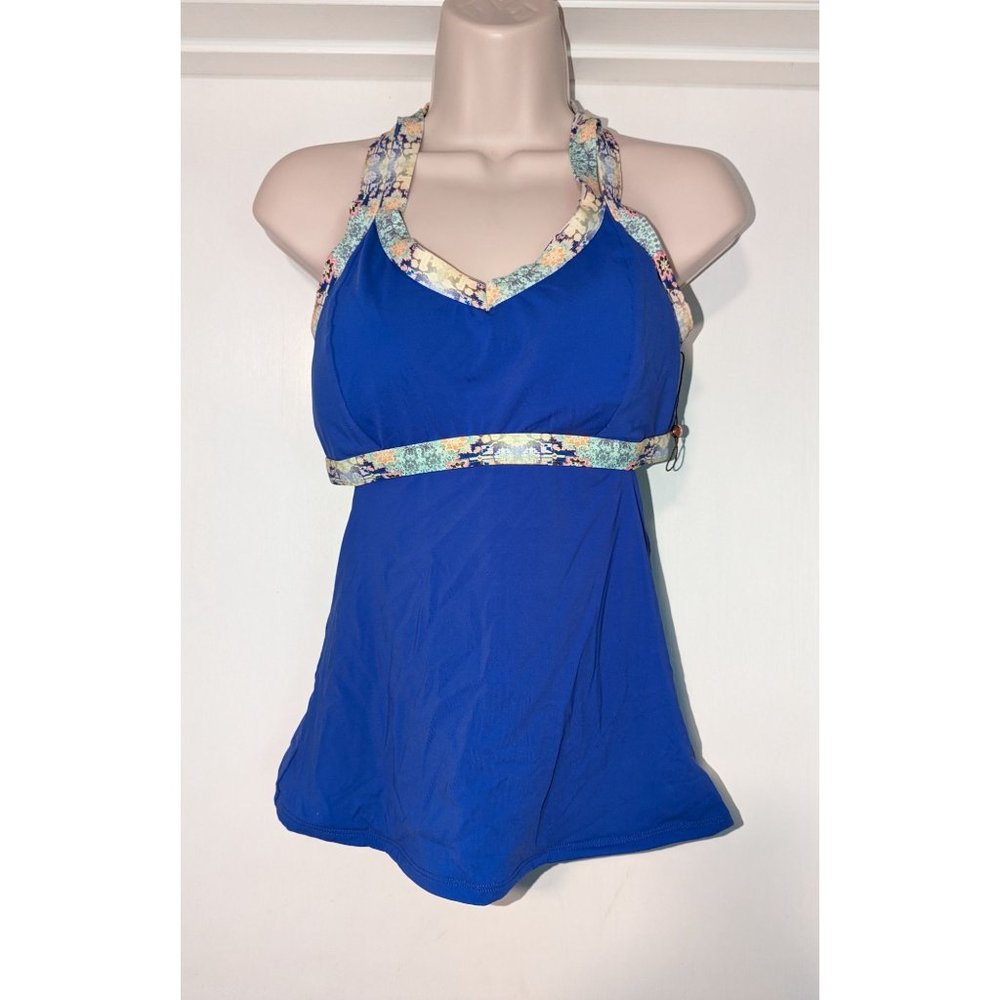 Calia NWT tankini top sz Medium Strappy open back - Picture 1 of 8